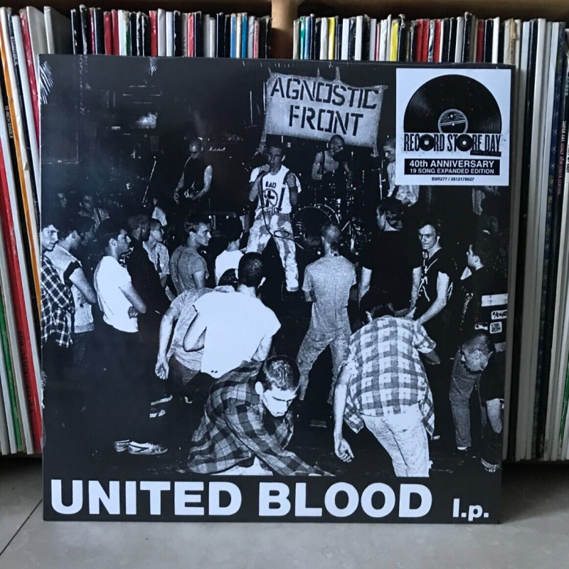 Agnostic Front – United Blood Extended Sessions Bridge Nine Records · 12″ LP · 45 RPM · Record Store Day 2023 Clear Vinyl